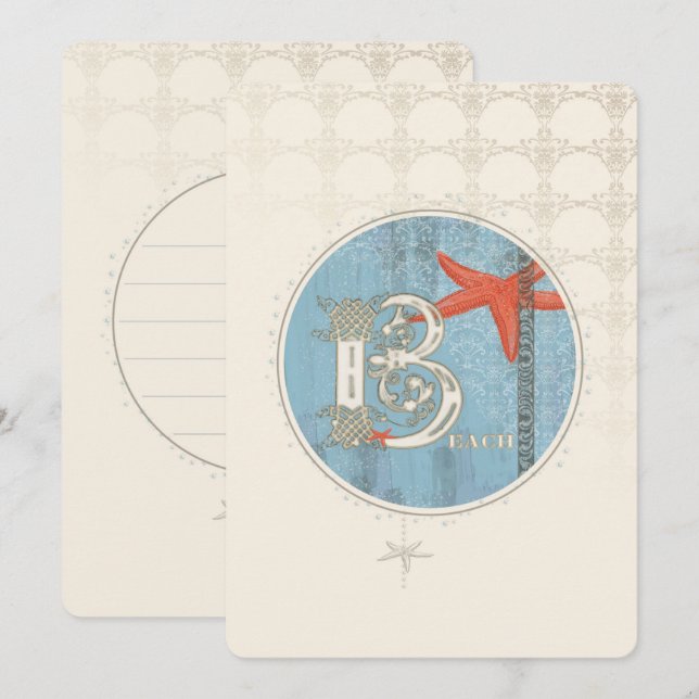 STRAND - Einladungskarte Einladung (Vorne/Hinten)