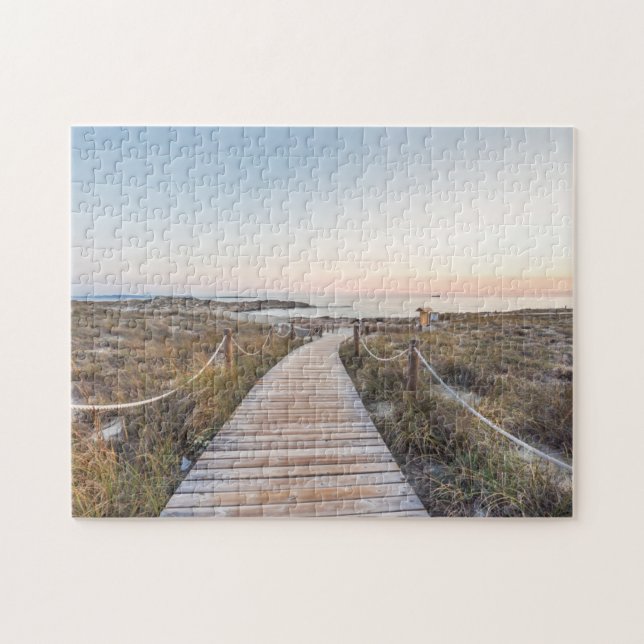 Strand Es Pujols an der Dämmerung Puzzle (Horizontal)