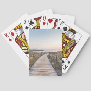 Strand Es Pujols an der Dämmerung Spielkarten