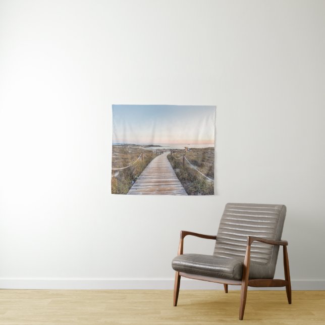 Strand Es Pujols an der Dämmerung Wandteppich (Beispiel (Horizontal))