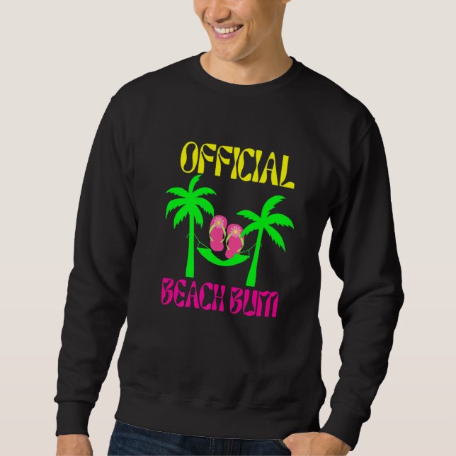 Strand Fabulous-Flip Flops-Palm Trees-Beach Lover Sweatshirt (Vorderseite)