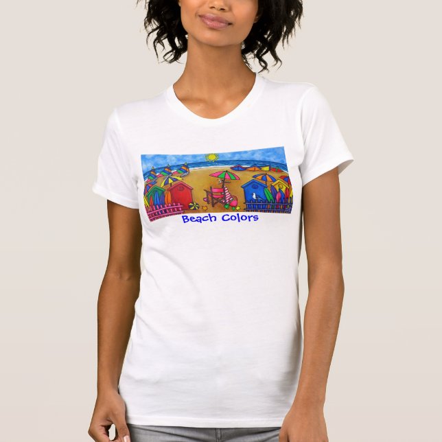 Strand färbt Trägershirt T-Shirt (Vorderseite)