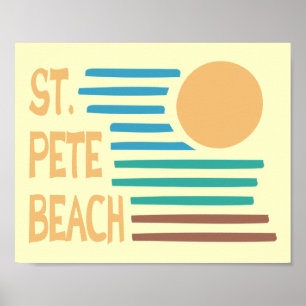 Strand-Floridas St. Peter geometrischer Poster
