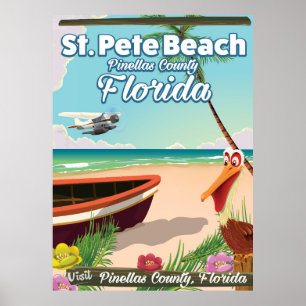 Strand-Floridas St. Peter Vintages Reiseplakat Poster