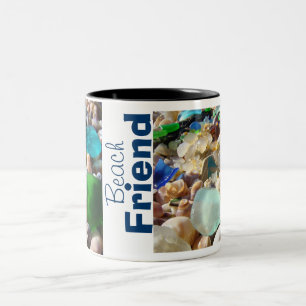 Strand-Freund-Kaffee-Tassen-blaue Zweifarbige Tasse