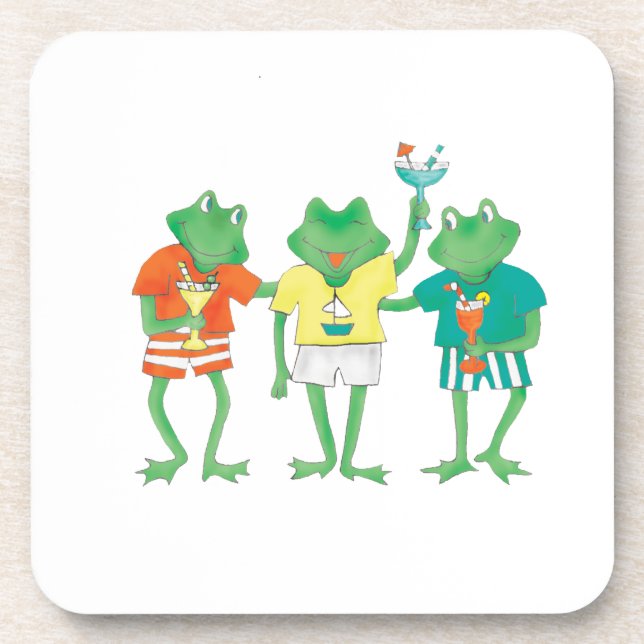 Strand-Freunde Getränkeuntersetzer (Vorderseite)