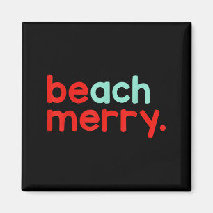 Strand Frohe Weihnachten Magnet