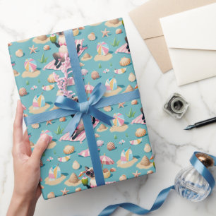 Strand für Siamkatzenliebhaber Geschenkpapier