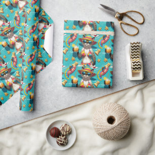 Strand für Siamkatzenliebhaber Geschenkpapier