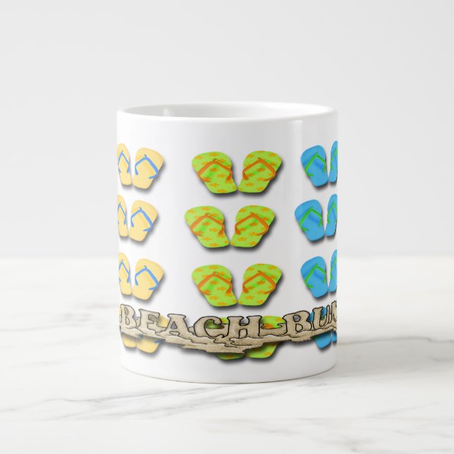 Strand-Gammler drehen Jumbo-Tasse (Vorderseite)