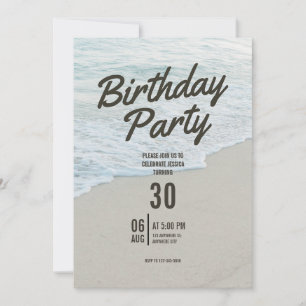 Strand Geburtstagsparty-Einladung
