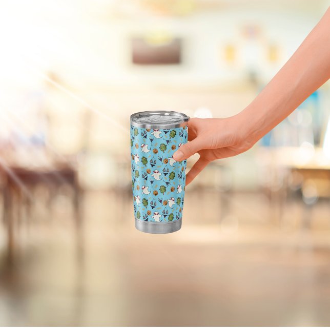Strand-Geister-Muster-Tumbler Thermobecher (Von Creator hochgeladen)