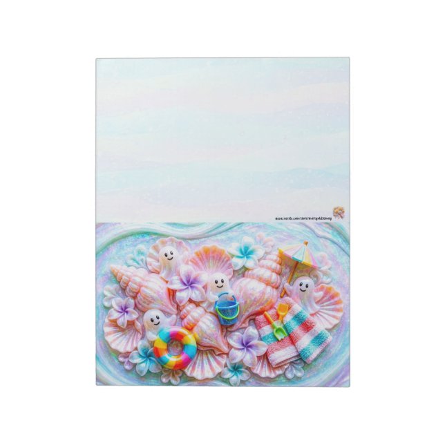 Strand-Geister-Summerween-Notizblock Notizblock (Rotiert)
