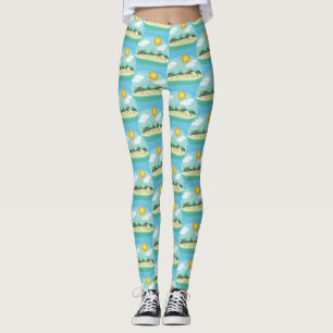 Strand-glücklicher Platz Thunder_Cove Leggings