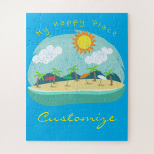 Strand-glücklicher Platz Thunder_Cove Puzzle