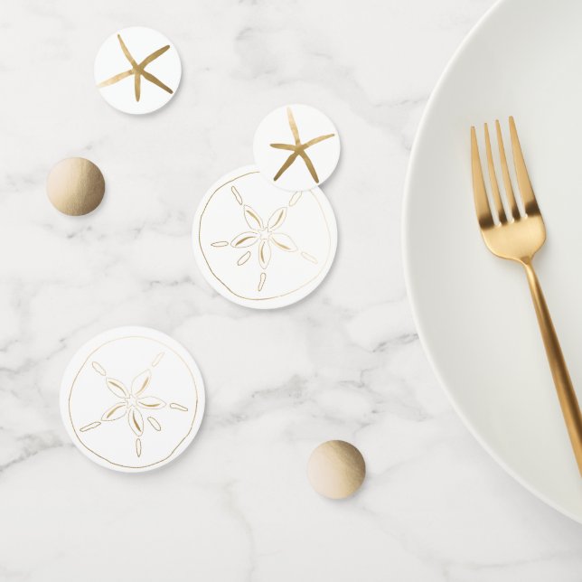 Strand, Goldmedaille, Starfish, Konfetti (Gruppe)