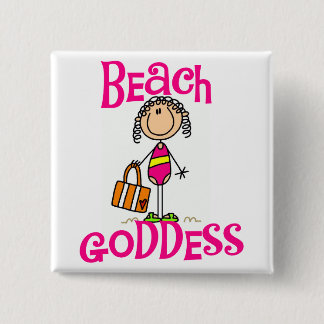 Strand-Göttin-T-Shirts und Geschenke Button