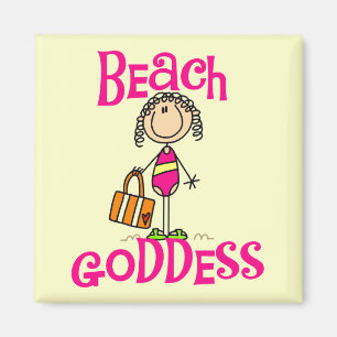 Strand-Göttin-T-Shirts und Geschenke Magnet