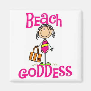 Strand-Göttin-T-Shirts und Geschenke Magnet