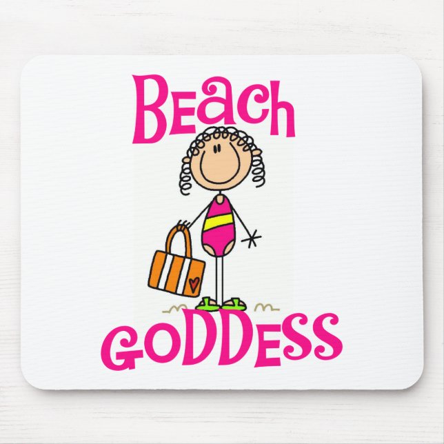 Strand-Göttin-T-Shirts und Geschenke Mousepad (Vorne)