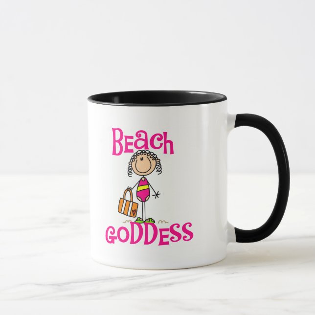 Strand-Göttin-T-Shirts und Geschenke Tasse (Rechts)
