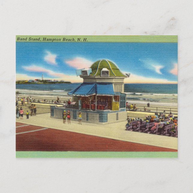 Strand, Hampton Beach, New Hampshire Postkarte (Vorderseite)