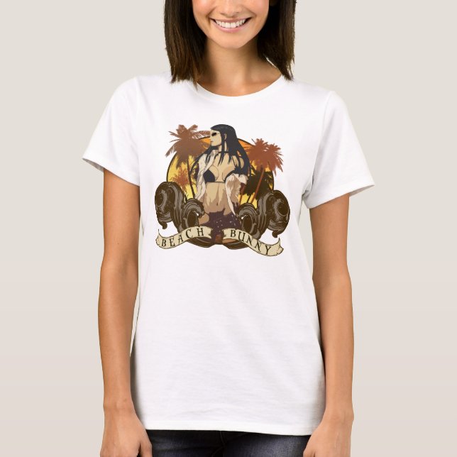 Strand-Häschen T-Shirt (Vorderseite)