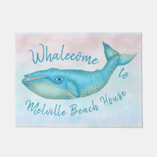 Strand-Haus-Blauwal SeeWhalecome Name Fußmatte