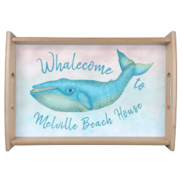 Strand-Haus-Blauwal SeeWhalecome | Name Serviertablett