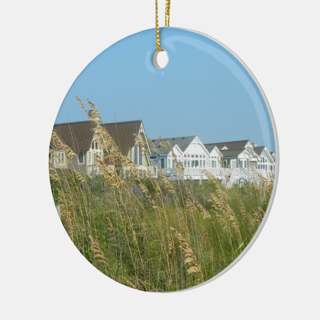 Strand-Häuser und Strandhafer Keramikornament (Links)