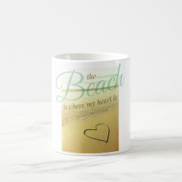 Strand-Herz-Tasse Kaffeetasse