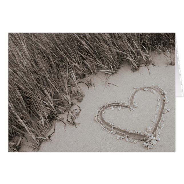 Strand-HerzSepia (Vorderseite (Horizontal))