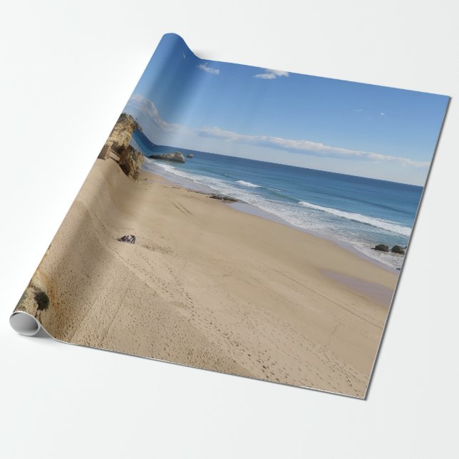 Strand, Himmel, Meer, Wasser, Urlaub, Wolken, Blau Geschenkpapier (Ungerollt)