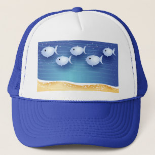 Strand Hintergrund Truckerkappe