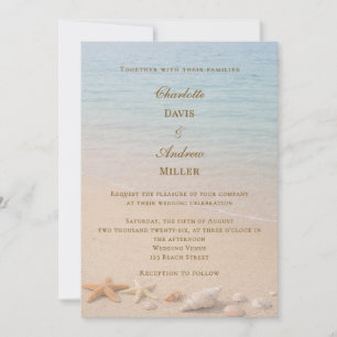 Strand Hochzeit am Meer Einladung