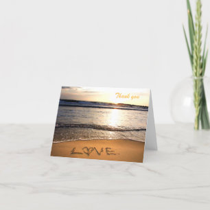 Strand-Hochzeit danken Ihnen Anmerkungs-Karte Dankeskarte