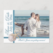Strand Hochzeit Starfish Sand Dollar Save the Date