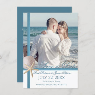 Strand Hochzeit Starfish Sand Dollar Save the Date Einladung