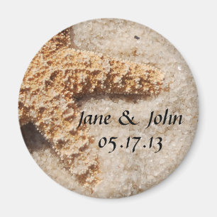 Strand-Hochzeits-Save the Date Magnet - Starfish