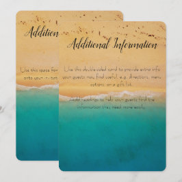 Strand-Hochzeits-zusätzliche Info-Karte Einladung