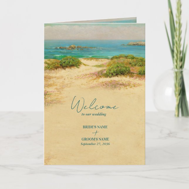 Strand Hochzeitsdestination Ablauf Programm (Vorderseite)