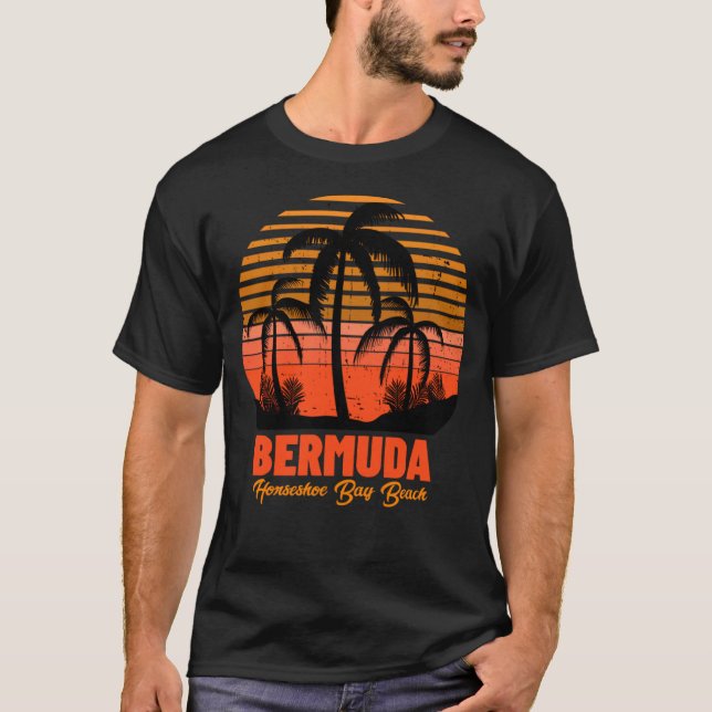 Strand Horseshoe Bay Bermuda T-Shirt (Vorderseite)