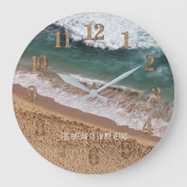 Strand House Räume Ocean Life Zitat Custom Große Wanduhr