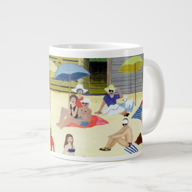 Strand-Hütten 1991 Jumbo-Tasse (Vorderseite Rechts)