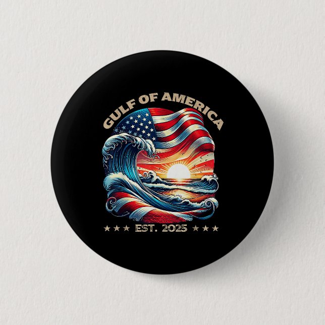 Strand im Golf von USA Est 2025 Button (Vorderseite)
