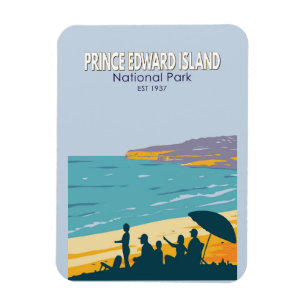Strand im Prince Edward Island Nationalpark Vintag Magnet