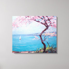 Strand in Biarritz, Frankreich (von Kimon Loghi) Leinwanddruck