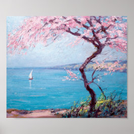 Strand in Biarritz, Frankreich (von Kimon Loghi) Poster