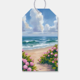 Strand in Blüte | Rosa Hortensien am Ozean Küste Geschenkanhänger