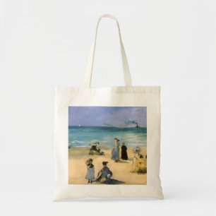 Strand in Boulogne bei Edouard Manet, Vintage Kuns Tragetasche